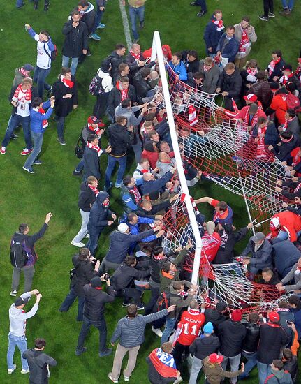 FC Spartak celebrates winning the Championship
