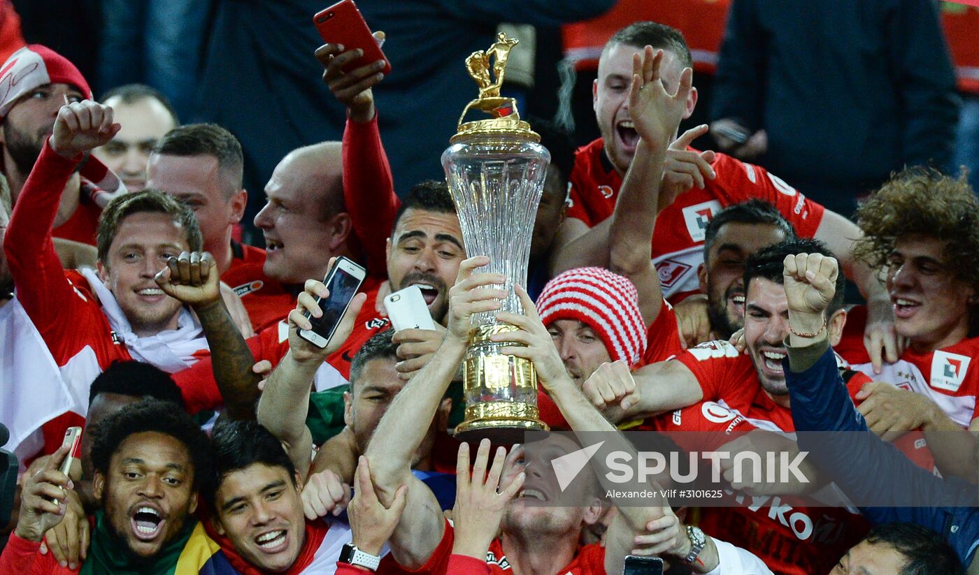 FC Spartak celebrates winning the Championship