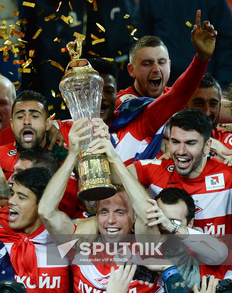 FC Spartak celebrates winning the Championship