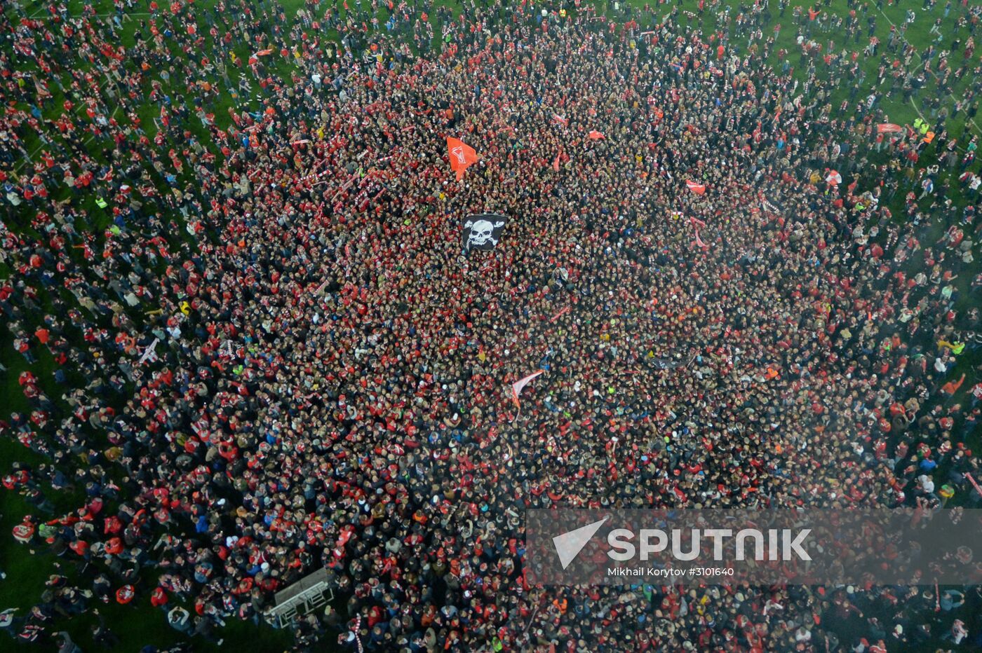 FC Spartak celebrates winning the Championship