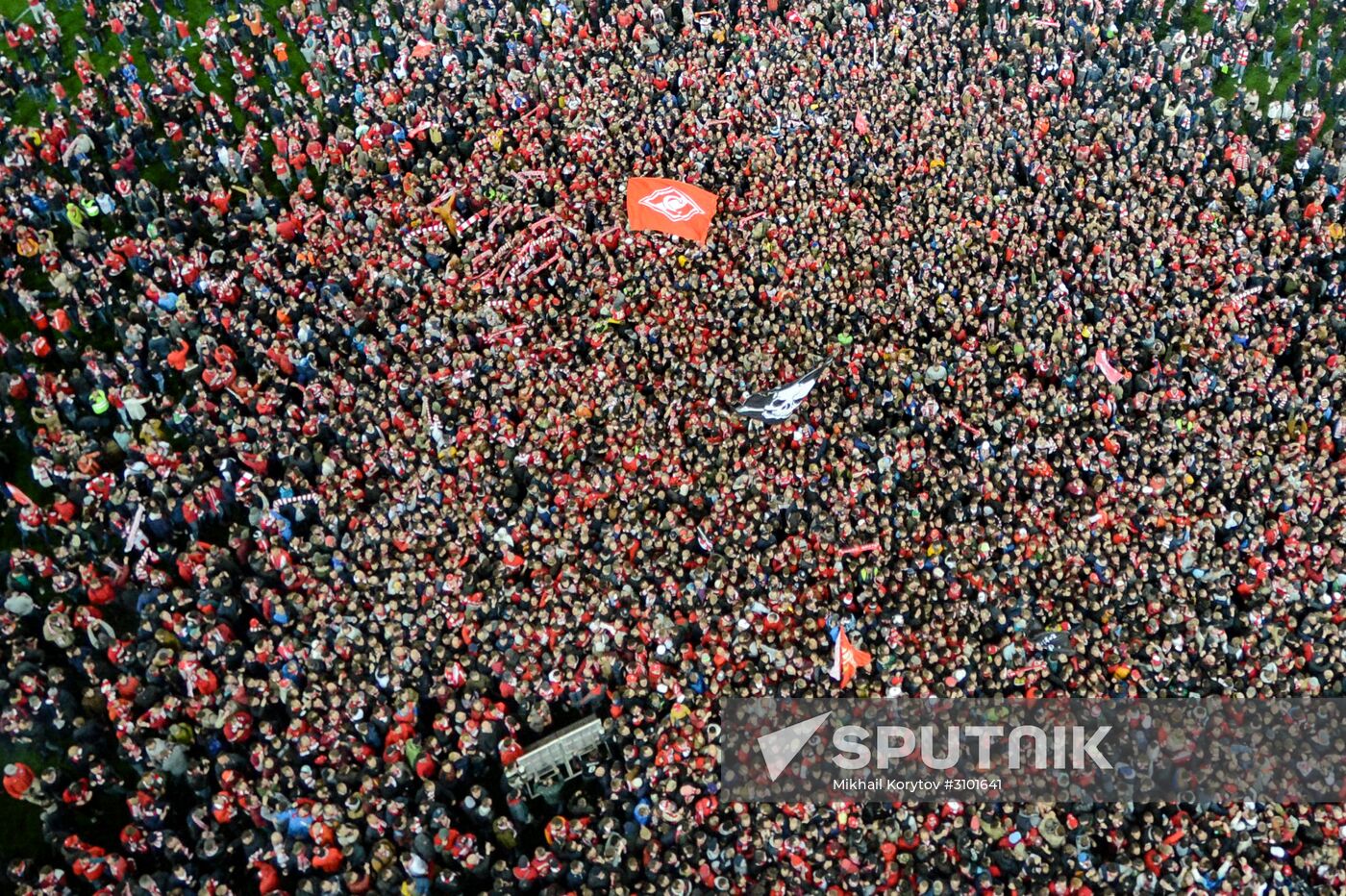 FC Spartak celebrates winning the Championship