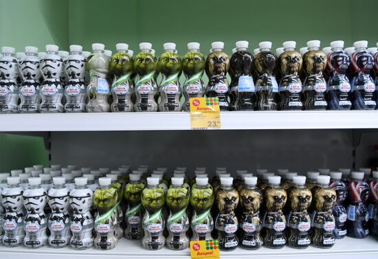 Svyatoy Istochnik soft drinks company launches cartoon character bottles