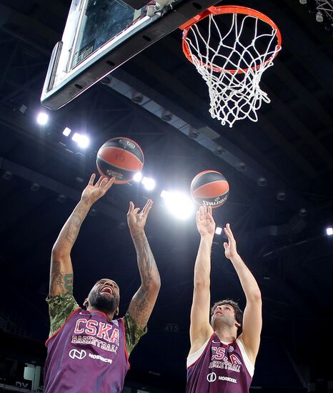 Euroleague Basketball. Men's Final Four. PBC CSKA traiing session