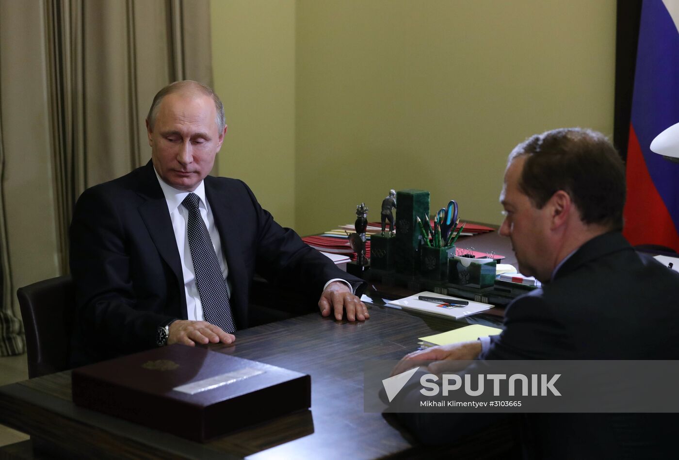 President Putin meets with Prime Minister Medvedev