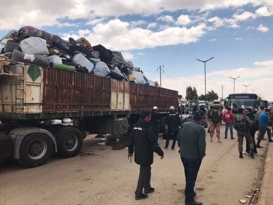 Last stage of rebel withdrawal from Al Waer, Homs