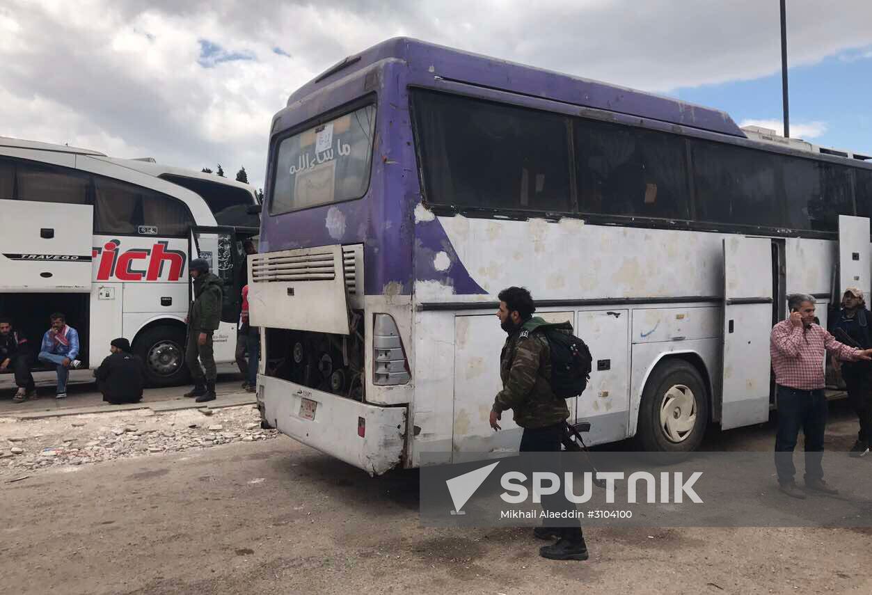 Last stage of rebel withdrawal from Al Waer, Homs