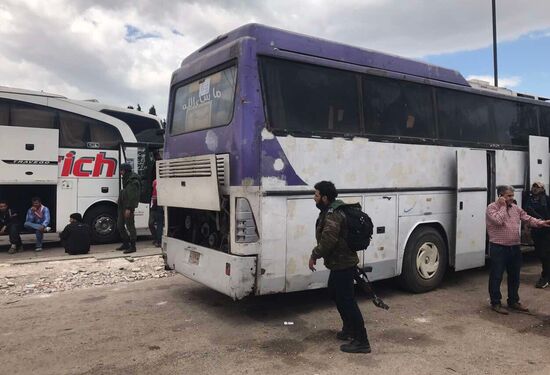 Last stage of rebel withdrawal from Al Waer, Homs