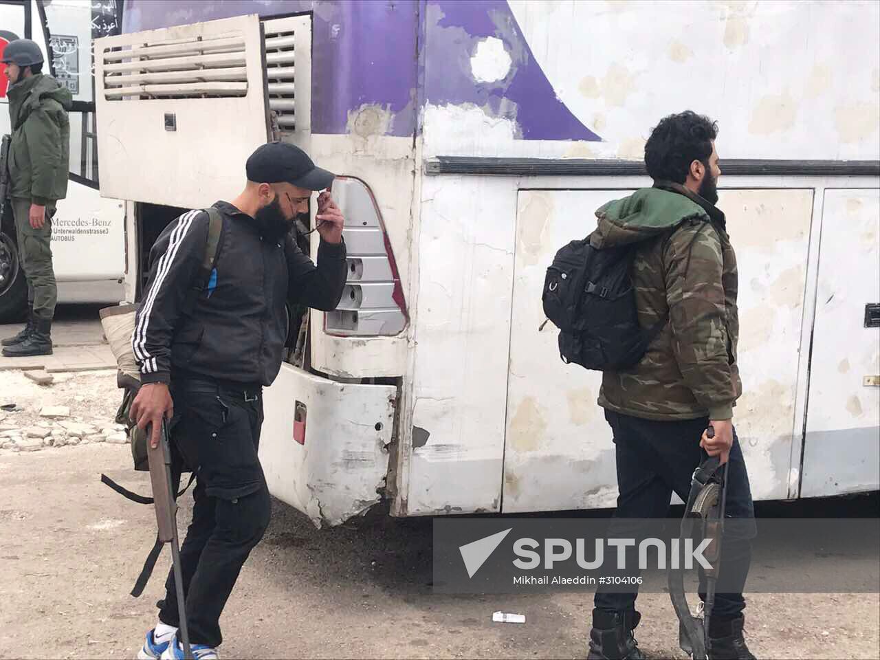 Last stage of rebel withdrawal from Al Waer, Homs
