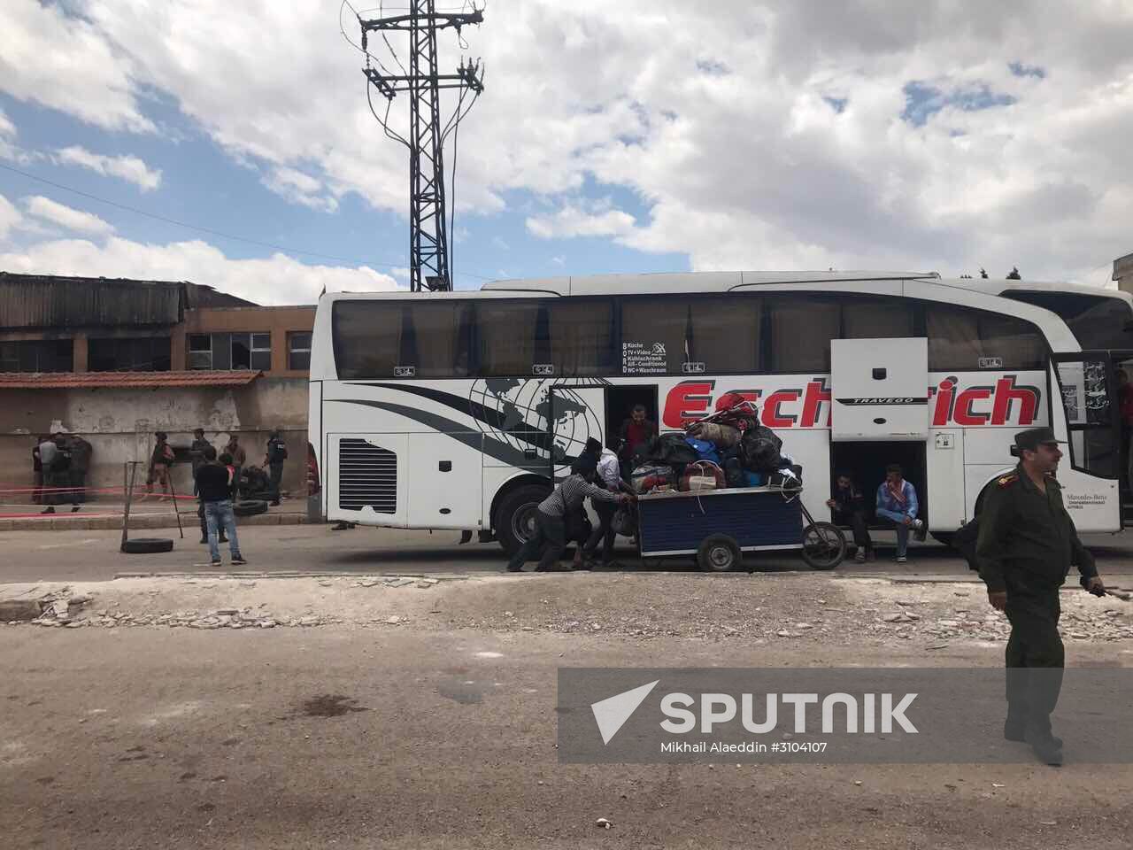 Last stage of rebel withdrawal from Al Waer, Homs