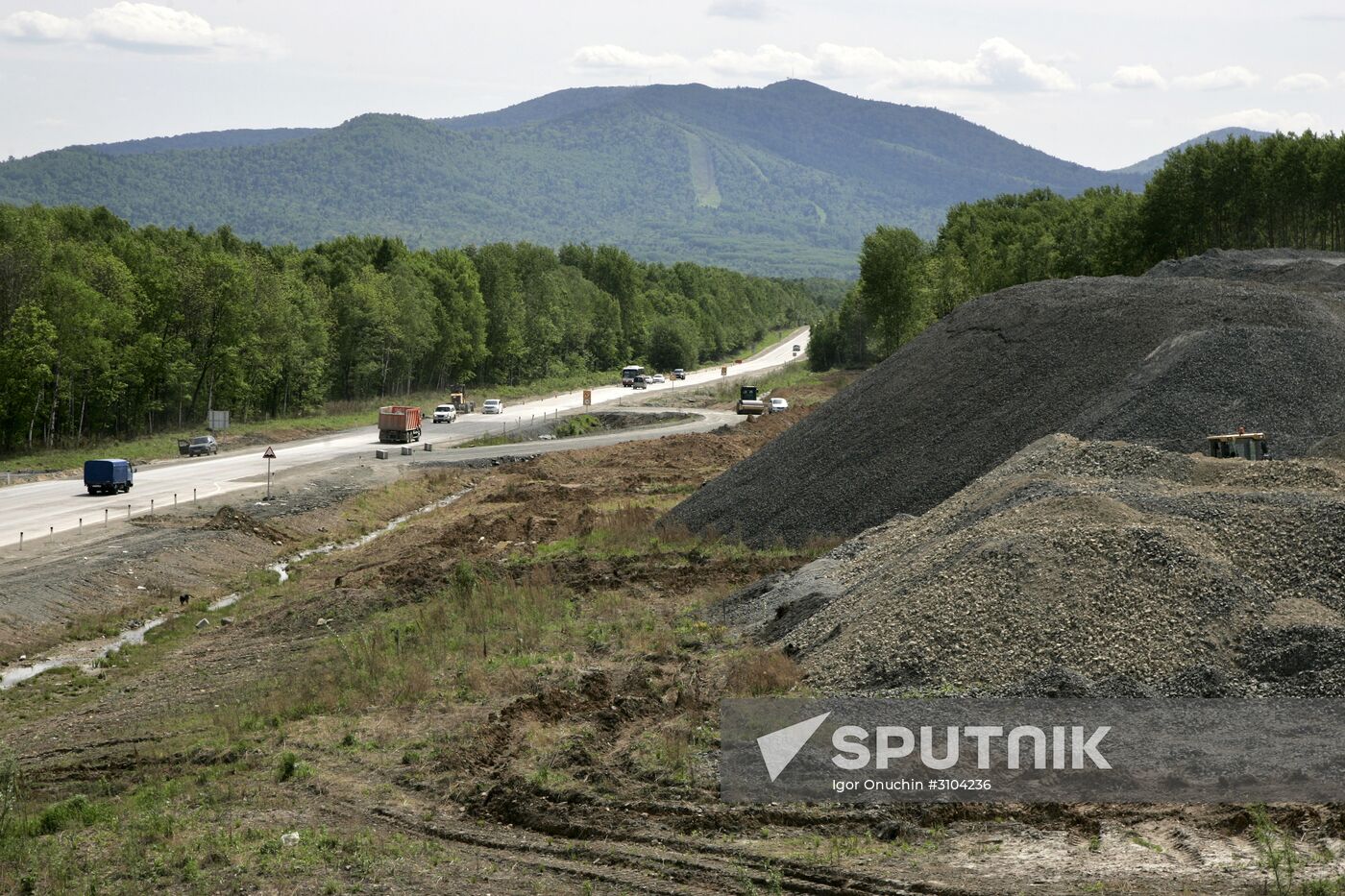 "Ussuri" federal highway Khabarovsk-Vladivostok under repair