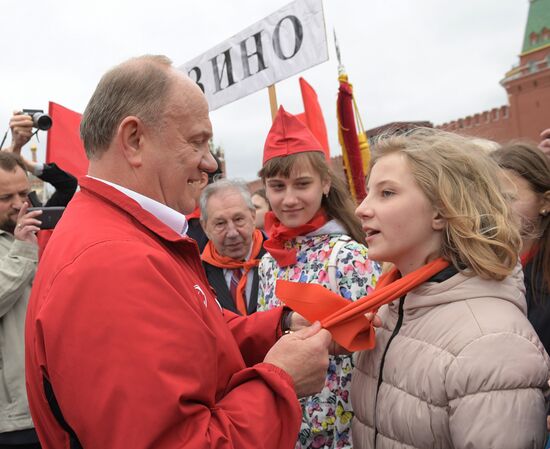 Pioneer induction ceremony on Red Square