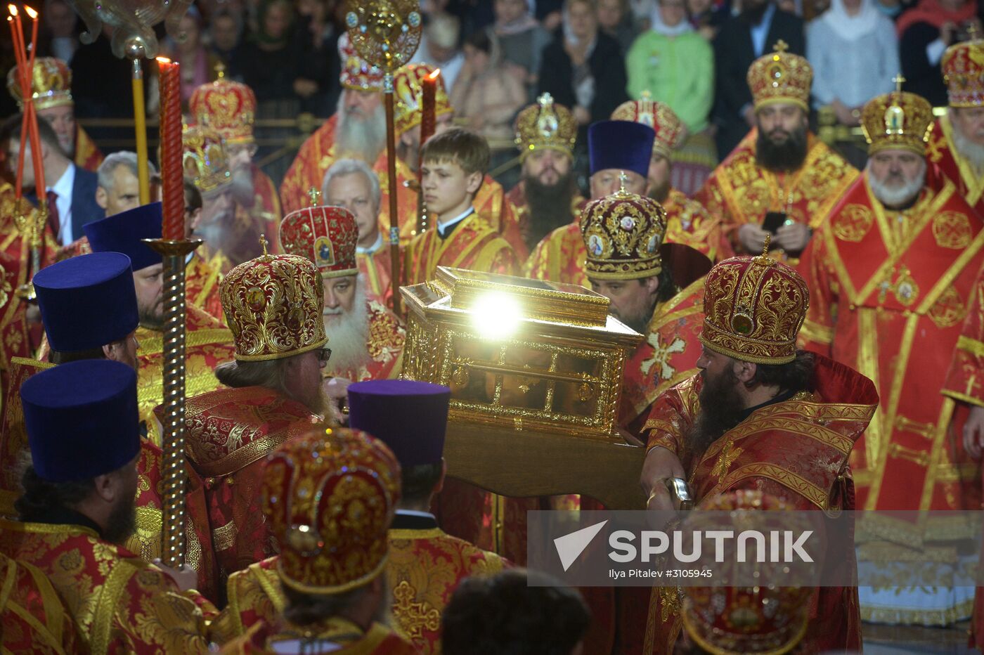 Saint Nicholas relics welcoming ceremony at Christ the Savior Cathedral