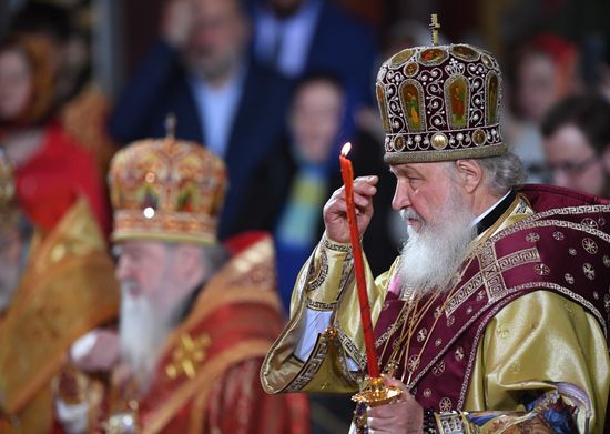 Saint Nicholas relics welcoming ceremony at Christ the Savior Cathedral