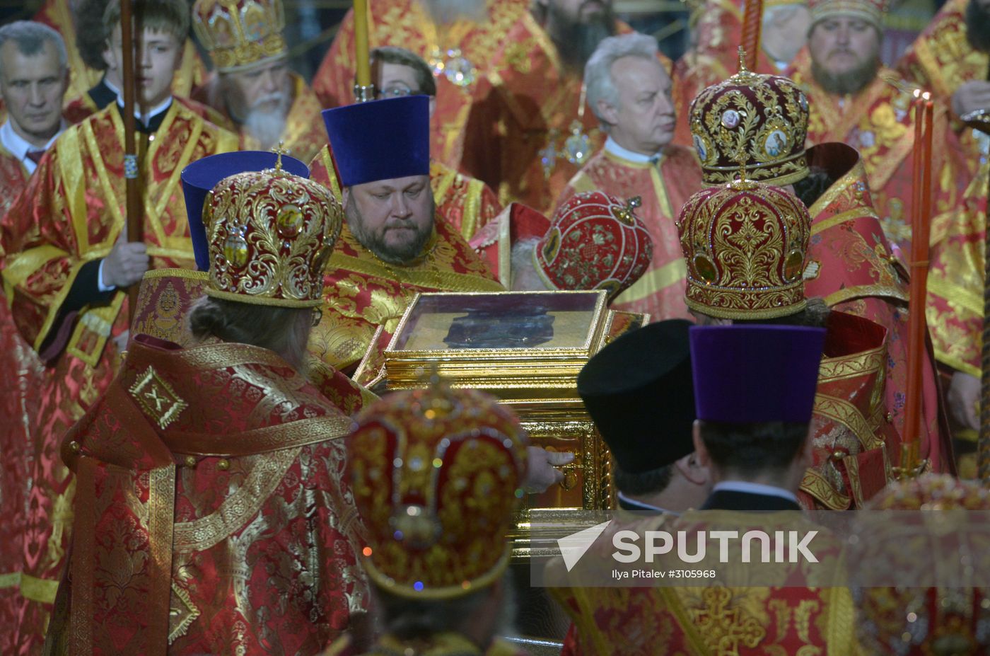 Saint Nicholas relics welcoming ceremony at Christ the Savior Cathedral