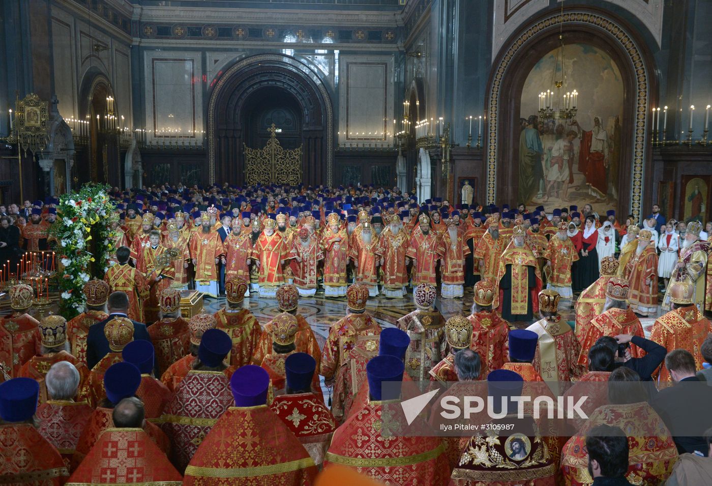 Saint Nicholas relics welcoming ceremony at Christ the Savior Cathedral