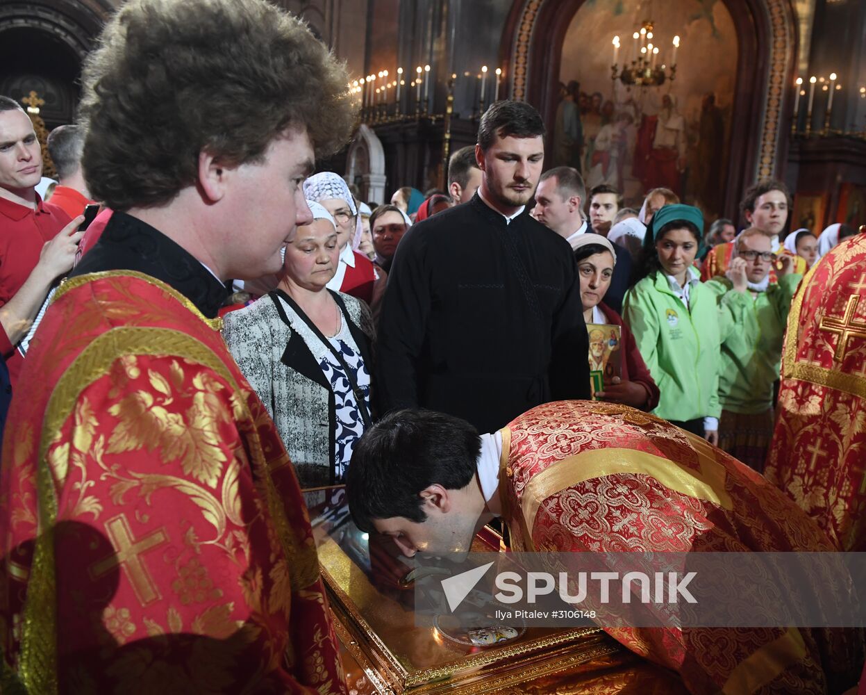 Saint Nicholas relics welcoming ceremony at Christ the Savior Cathedral