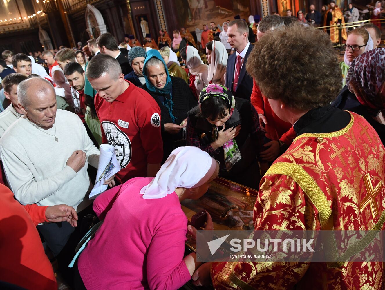 Saint Nicholas relics welcoming ceremony at Christ the Savior Cathedral