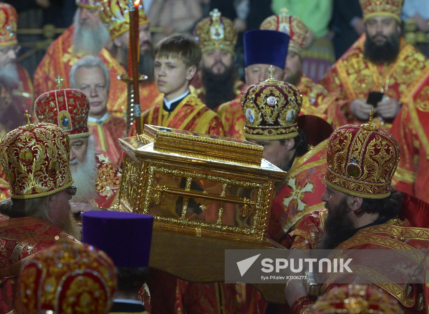 Saint Nicholas relics welcoming ceremony at Christ the Savior Cathedral