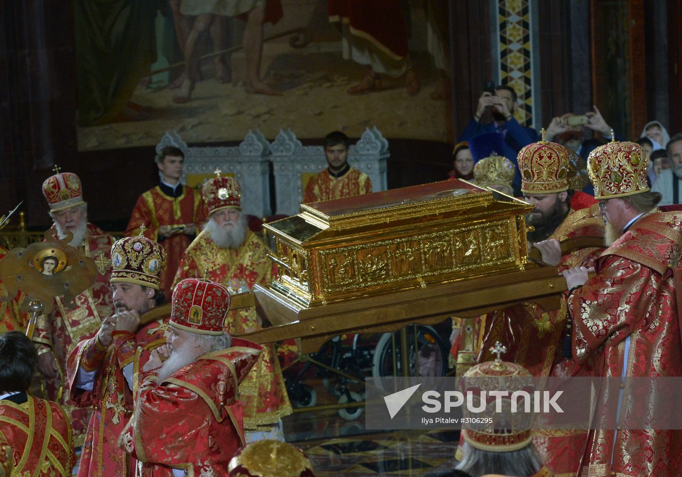Saint Nicholas relics welcoming ceremony at Christ the Savior Cathedral