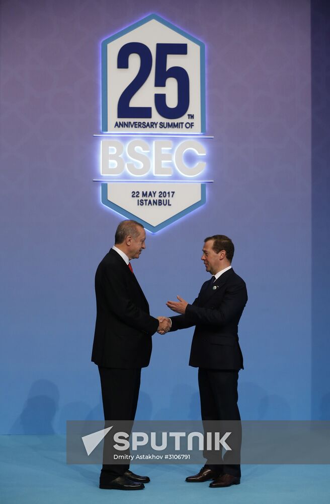 Russian Prime Minister Dmitry Medvedev attends BSEC summit in Istanbul