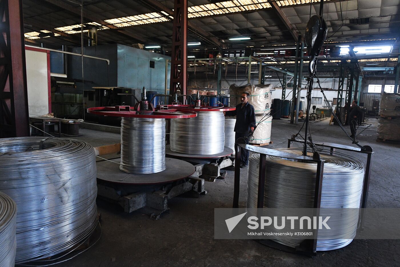 Electric cable plant in Damascus southern suburbs