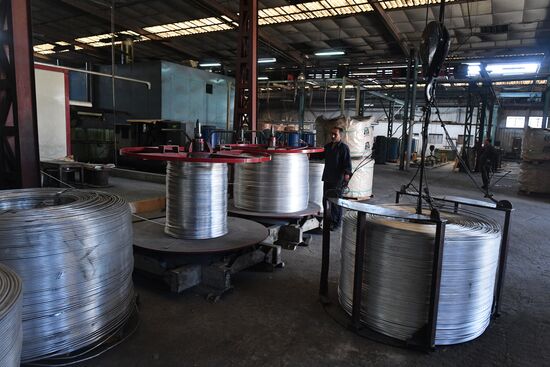 Electric cable plant in Damascus southern suburbs