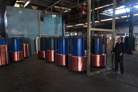 Electric cable plant in Damascus southern suburbs