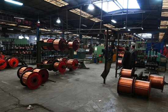 Electric cable plant in Damascus southern suburbs
