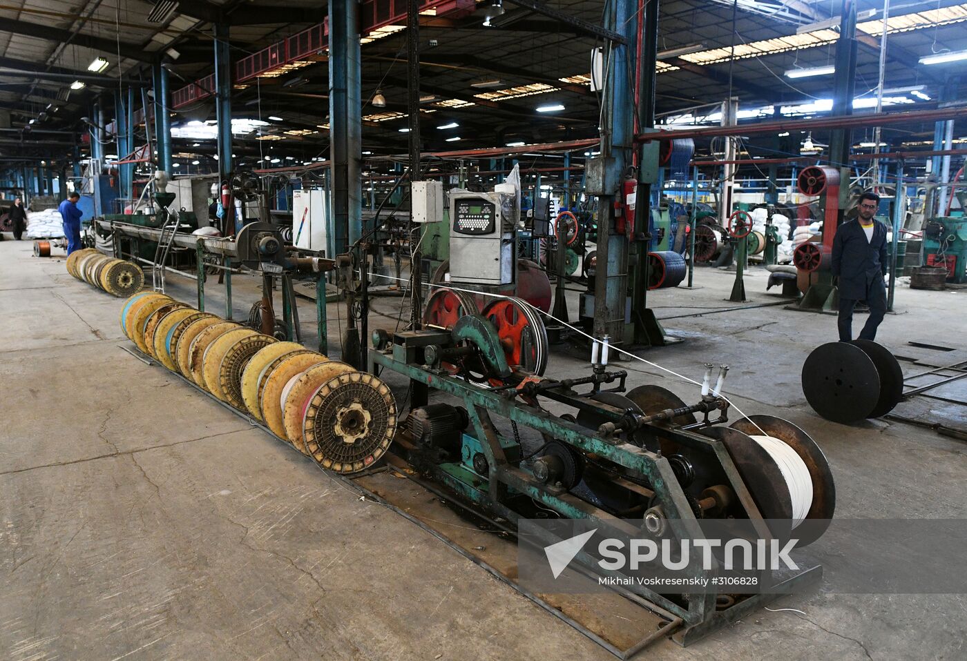 Electric cable plant in Damascus southenn suburbs