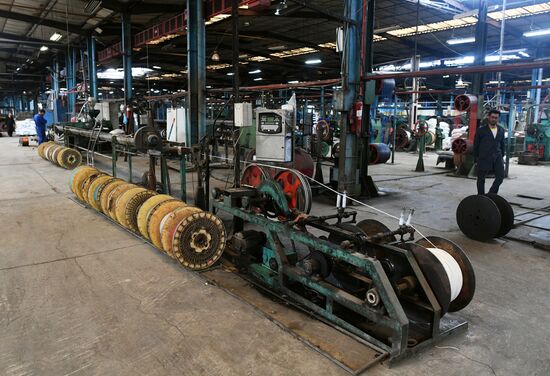 Electric cable plant in Damascus southenn suburbs