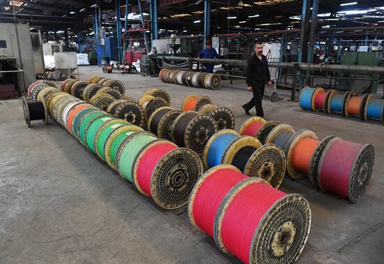 Electric cable plant in Damascus southenn suburbs