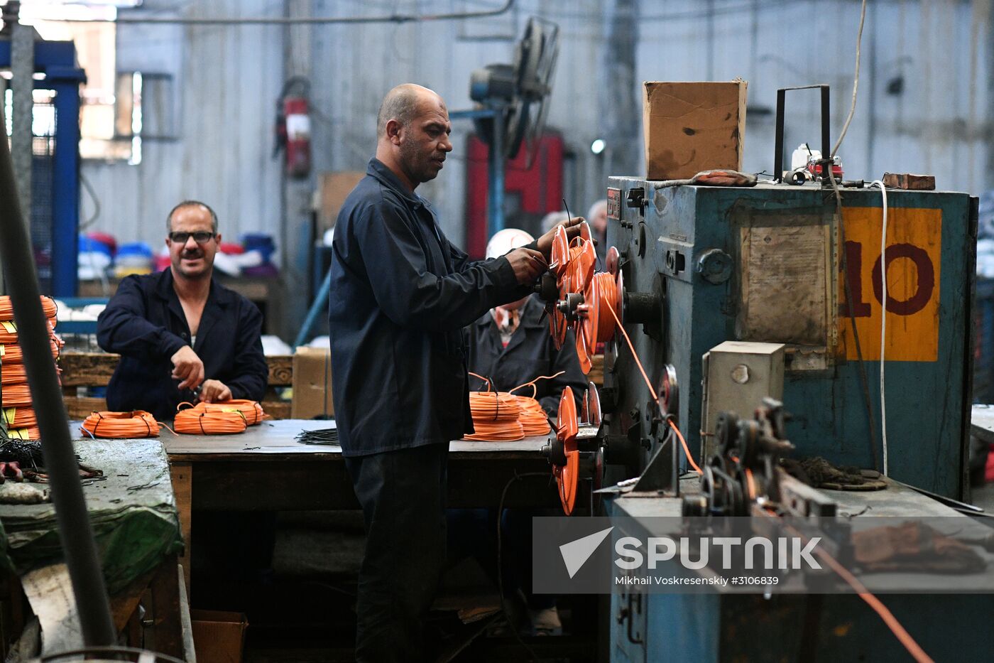 Electric cable plant in Damascus southenn suburbs