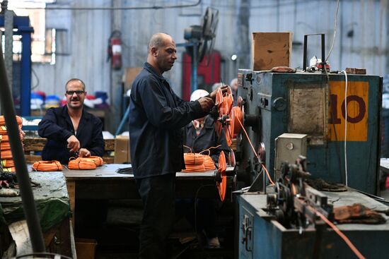 Electric cable plant in Damascus southenn suburbs