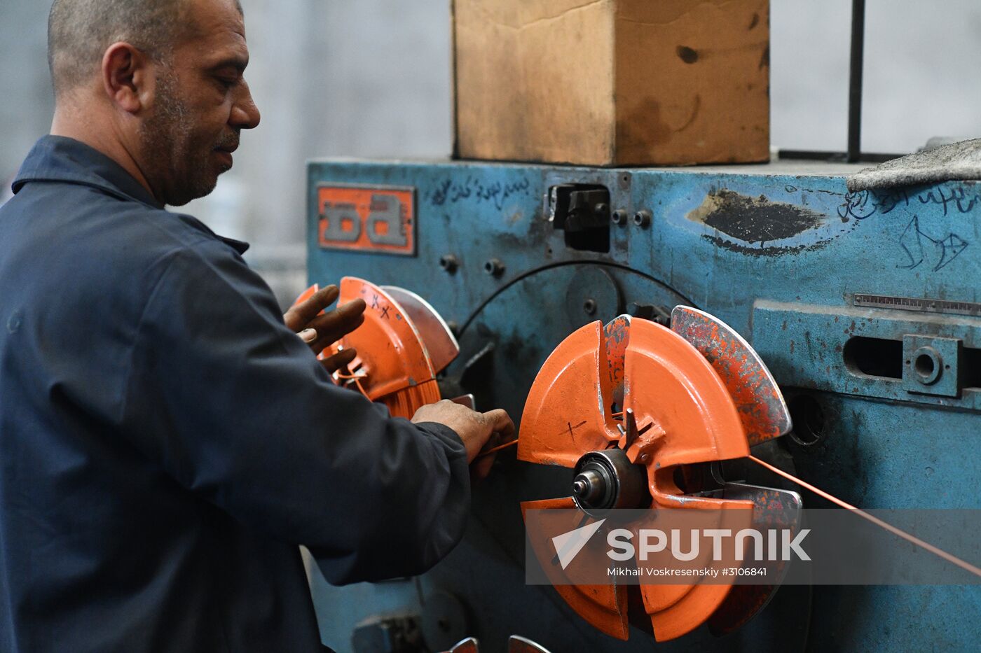 Electric cable plant in Damascus southenn suburbs