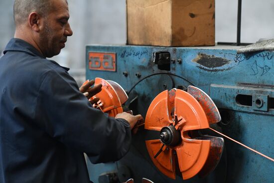 Electric cable plant in Damascus southenn suburbs