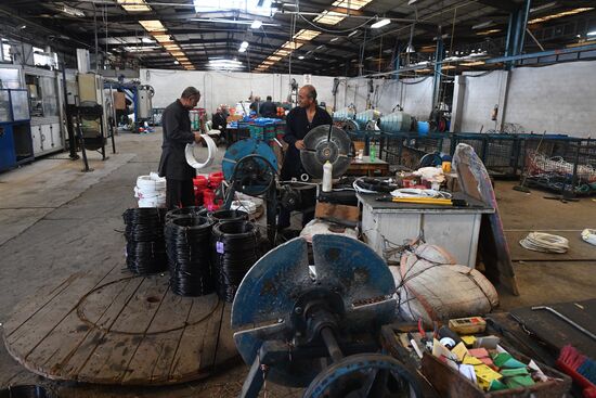 Electric cable plant in Damascus southenn suburbs