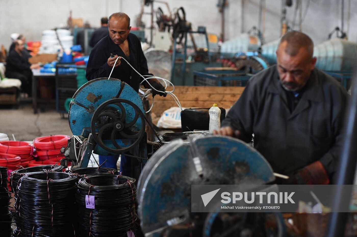 Electric cable plant in Damascus southenn suburbs