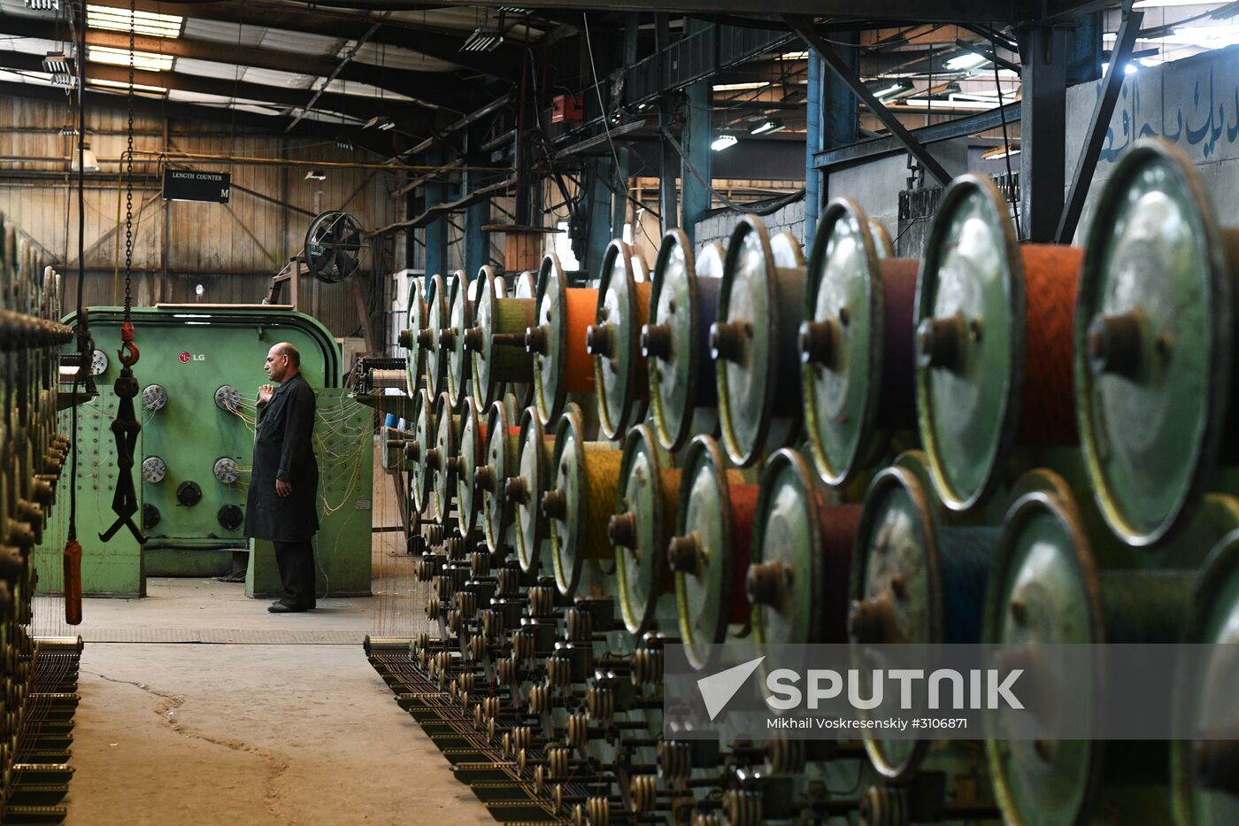 Electric cable plant in Damascus southenn suburbs