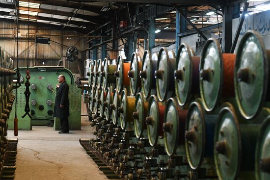 Electric cable plant in Damascus southenn suburbs