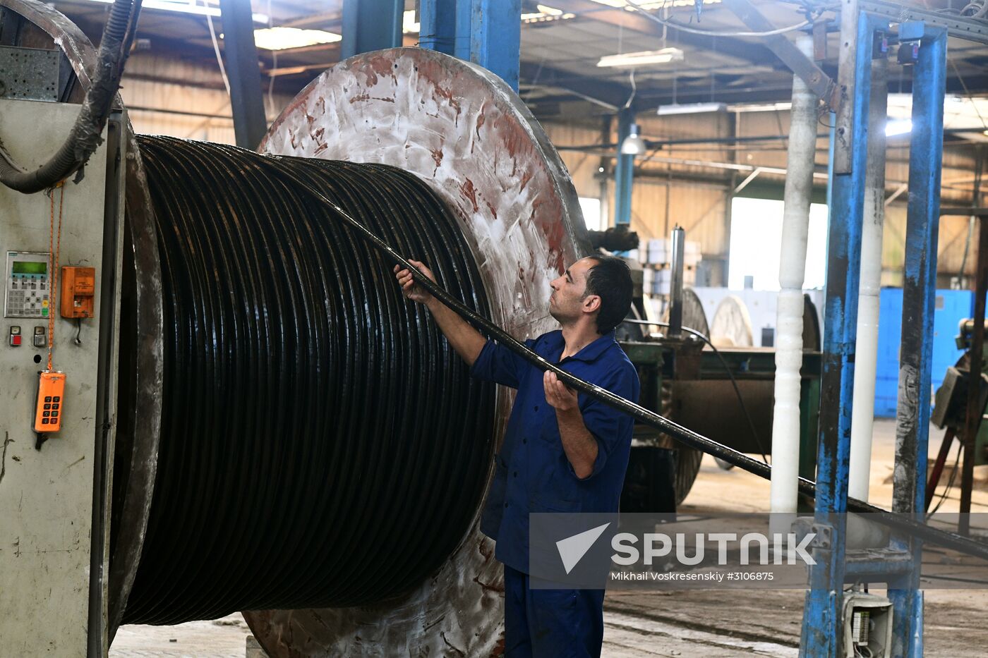 Electric cable plant in Damascus southenn suburbs