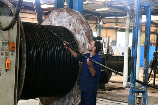 Electric cable plant in Damascus southenn suburbs
