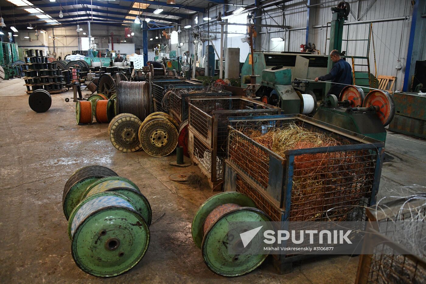 Electric cable plant in Damascus southenn suburbs