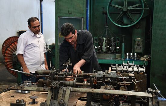Electric cable plant in Damascus southenn suburbs