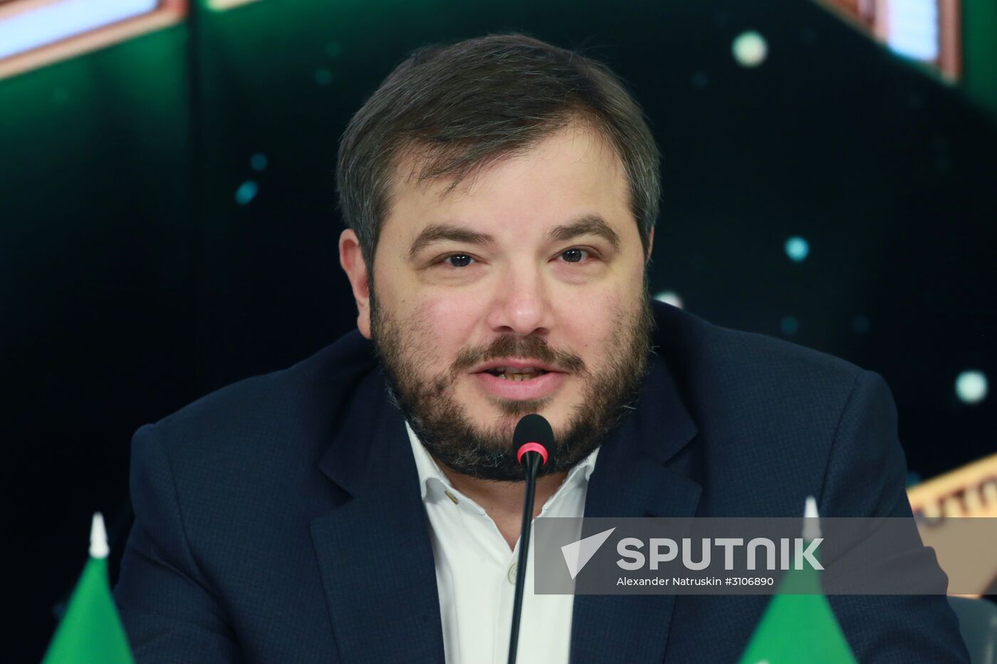 News conference about children's singing contest You Are Super! on NTV