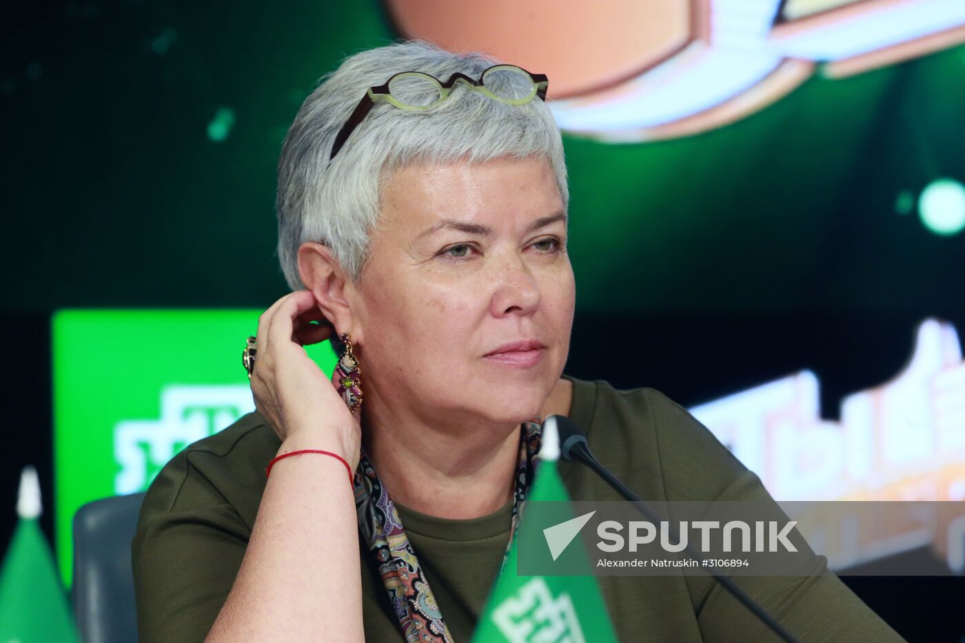 News conference about children's singing contest You Are Super! on NTV