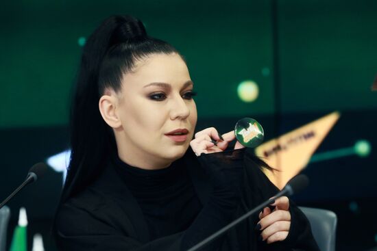 News conference about children's singing contest You Are Super! on NTV