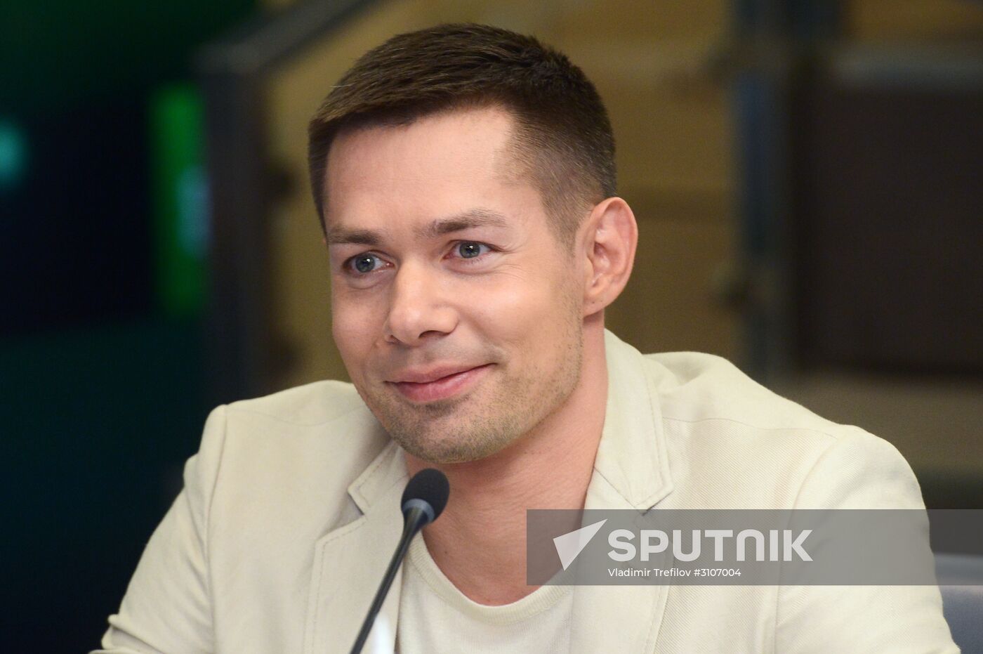 News conference about children's singing contest You Are Super! on NTV