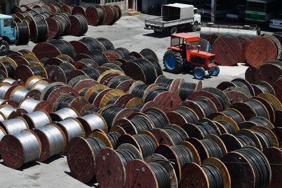 Electric cable plant in Damascus southern suburbs