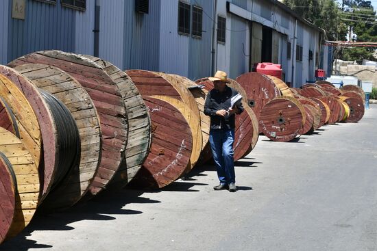 Electric cable plant in Damascus southern suburbs