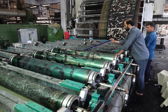 Textile mill in Damascus southenn suburbs